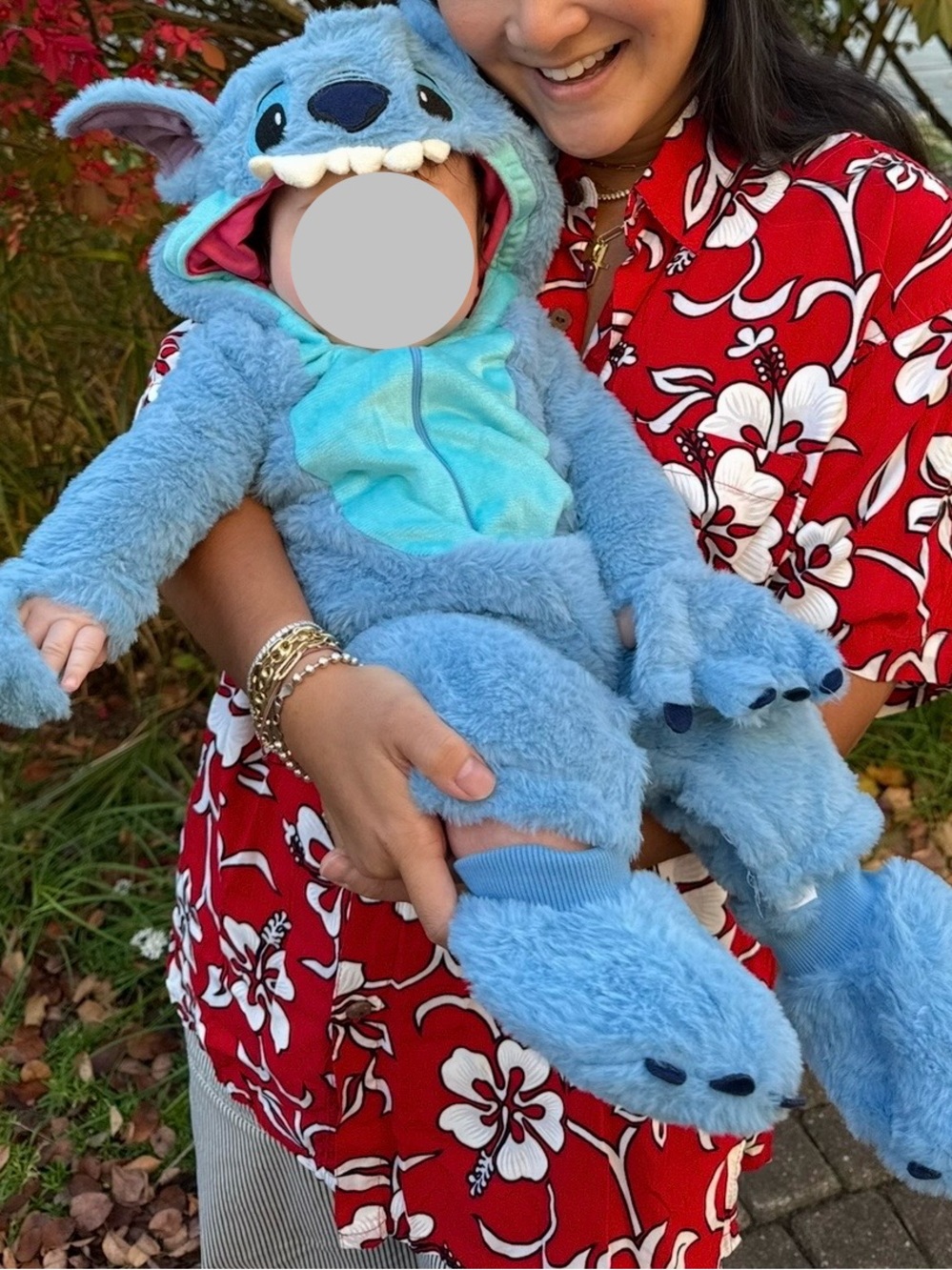 Stitch Baby Costume (6/9 mo) and XL Hawaiian Shirt - Picture 7 of 8